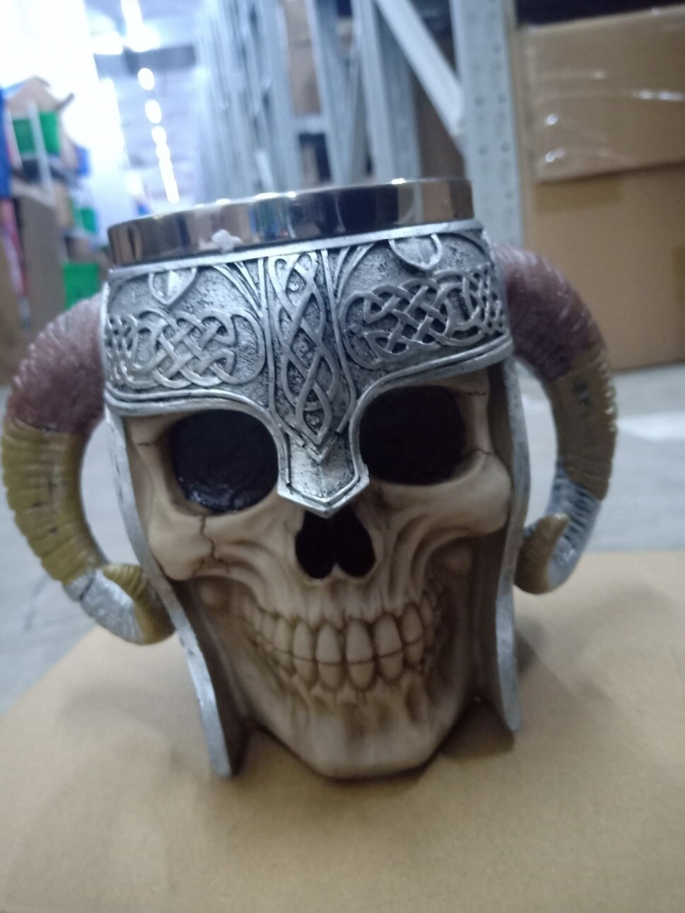 450ml 3D Skull Horn Knight Cool Stainless Steel Cup Coffee Cups and Mugs Coffee Mugs Halloween Bar Cup Drinking Tumbler: 2