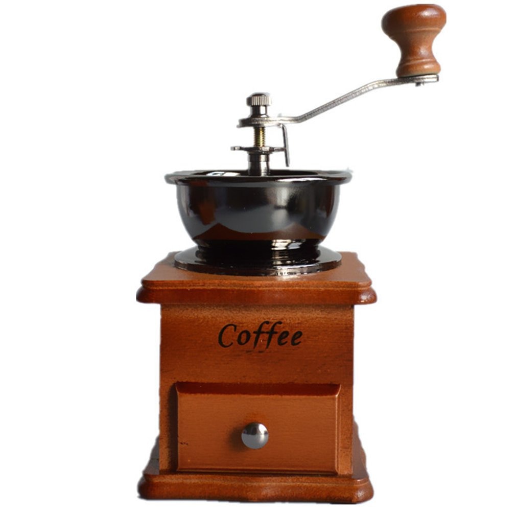 Vintage Handmatige Hand Gebogen Beukenhout Peper Koffiemolen Keramische Burr Roller Koffiemolen Gereedschap Rvs