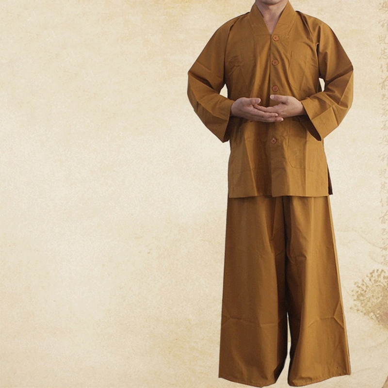 Shaolin monnik kleding chinese boeddhistische monnik kleding boeddhistische kleding shaolin monnik uniform AA430