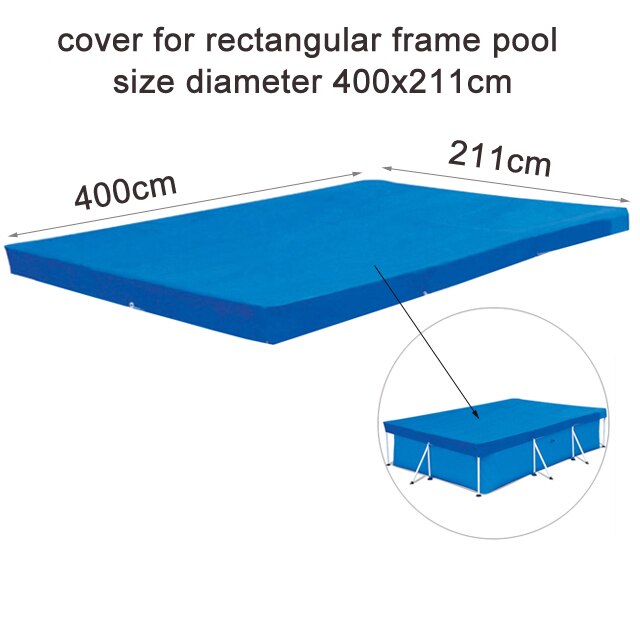 240, 300, 360cm, sobre el suelo, piscina, tela de suelo, cubierta hinchable, accesorio para piscina, tela de suelo B33003: 400x211cm cap