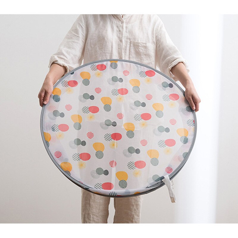 Enlarged Foldable Drying Nets Windproof Hook Steel Ring Multi-layer Clothes Basket Underwear Sweater Cloth Dry Rack Mesh Hanger