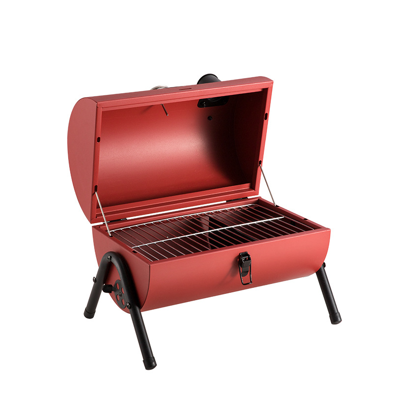 Portable barbecue stove household indoor charcoal set of tools small field barbecue string thickened Charcoal Grills: Red