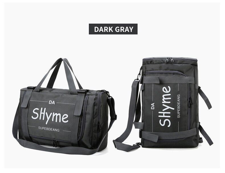 Mochila deportiva grande para hombre y mujer, bolso de gimnasio para Fitness, impermeable, Oxford, de hombro, informal, escolar, 4 Mochila De Colores: dark gray