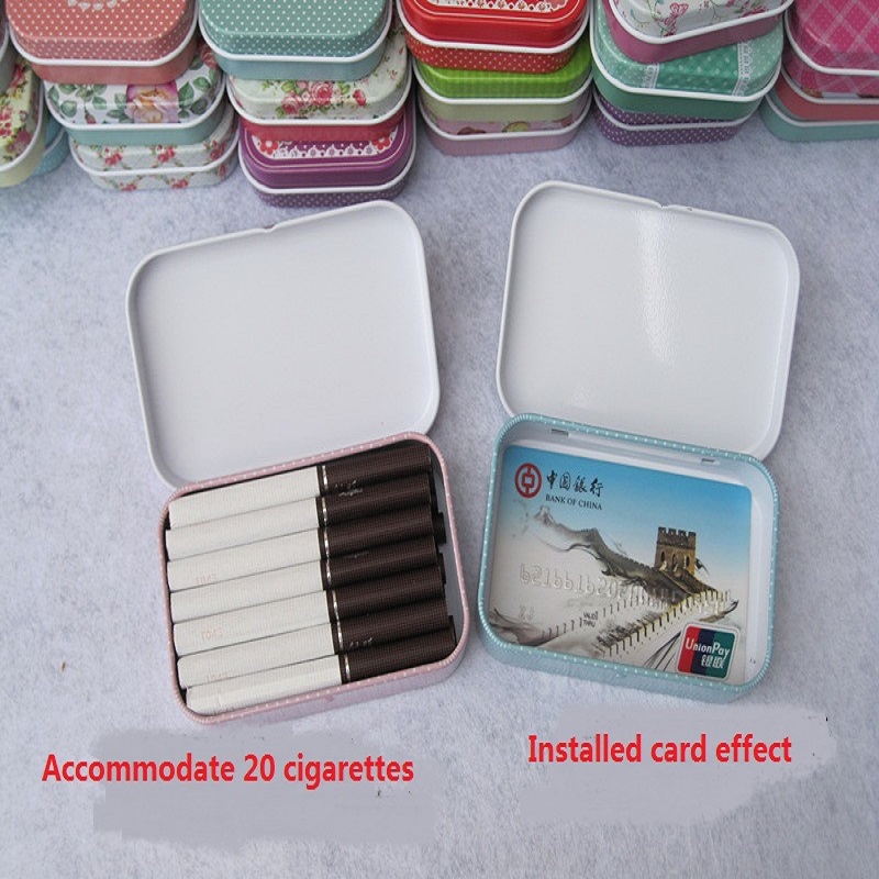 Mini caja de hojalata Vintage con estampado de flores para joyería, recuerdo de boda, caja de dulces de Metal, cajas de almacenamiento decorativas, para el hogar 1 unidad