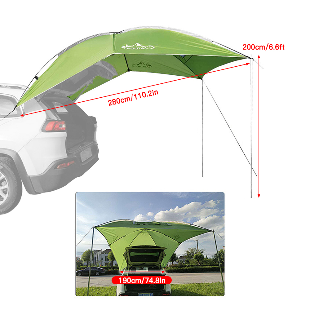 Waterproof Car Rear Tent Camping Shelter Outdoor Car Tent Beach Sun Shelter Awning Shelter