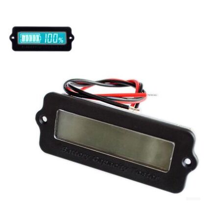 Blauw/Groen 12V LY6W Lood-zuur Batterij Capaciteit Indicator LCD Digit Display Meter Lithium Batterij Detector Voltmeter