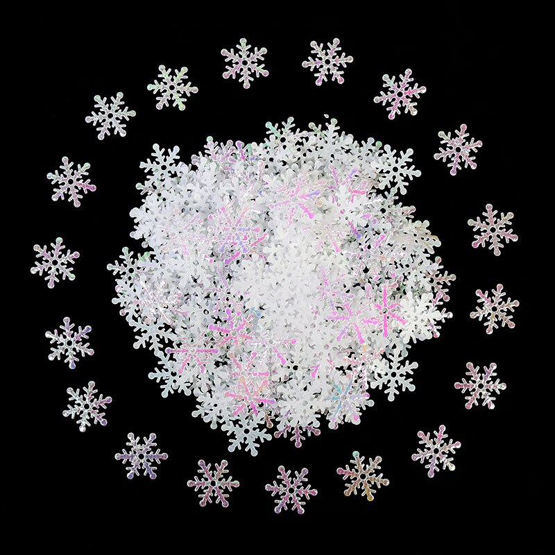 300Pcs Vrolijk Kerstfeest Sneeuwvlokken Confetti Kerst Muur Art Snowflake Wedding Party Winter Decor Nieuwjaar Versierd