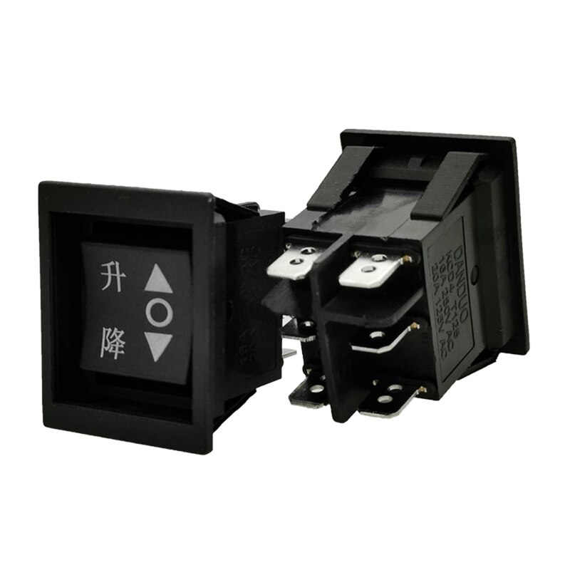 6 Pin 3 Position Boat Rocker Switch On-Off-On KCD4 Snap-in Rocker Switches for Electric Heating Table Home Appliances