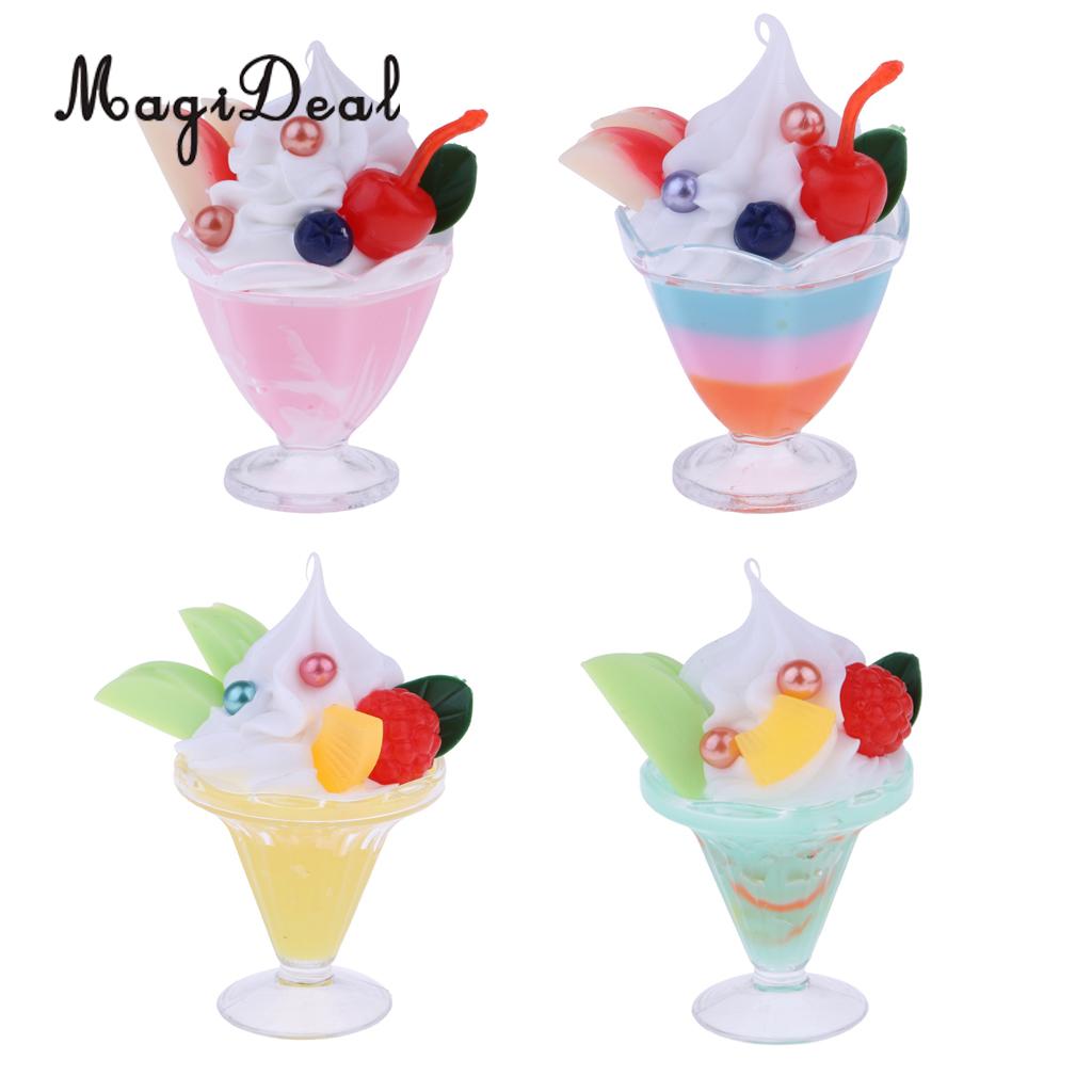 Handmade 1/6 Ice Cream Sundae Foods Model for for BJD Dolls House Accessories Decor