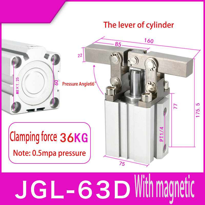 Spakcylinder alc 25 jgl -25 32 40 alc 50 63 jgl 32 klämcylinder klämma skaka tvärarmen för att trycka på den dubbla tryckplattan: Rödvin