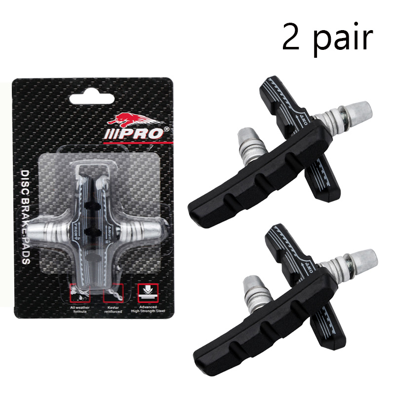 Pastillas de freno en v para bicicleta, accesorios de ciclismo de larga duración, de goma, silenciosas, 75g, 1 a 10 pares: YELLOW