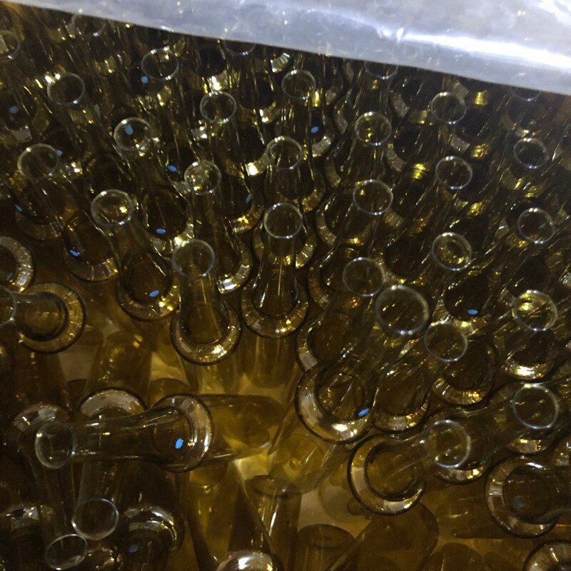 630 stk / æske 1ml klart glas ampulflaske hætteglas kurvehals let at folde ampola