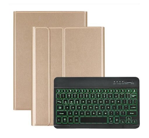 Split Leather Case Met Bluetooth Keyboard Case Voor Ipad Mini 1234: YELLOW