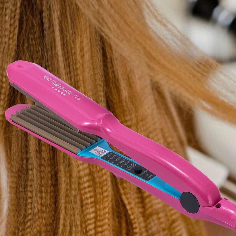 TOHUAN Hair Corrugated Iron Crimped Fluffy Hair Waving Iron Electric Crimp Hair Irons Beauty Styling Tools 110-220V