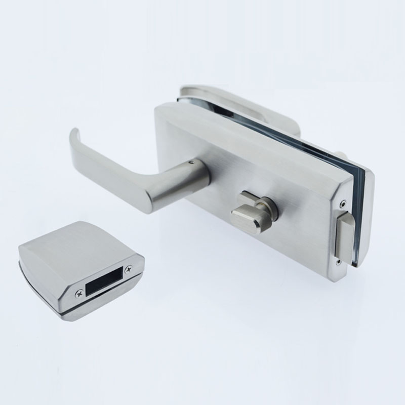 10-15mm Glass Door Lock Stainless Steel Sliding Handle Door Lock for Glass Office Bathroom Bedroom Balcony Home Security