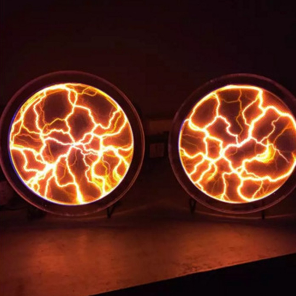 Fancy Colourful Led Light 2.5 Inches Battery Powered Glass Sensor Mini Pocket Plasma Lighting Plate Disk Disco Party Club Decor