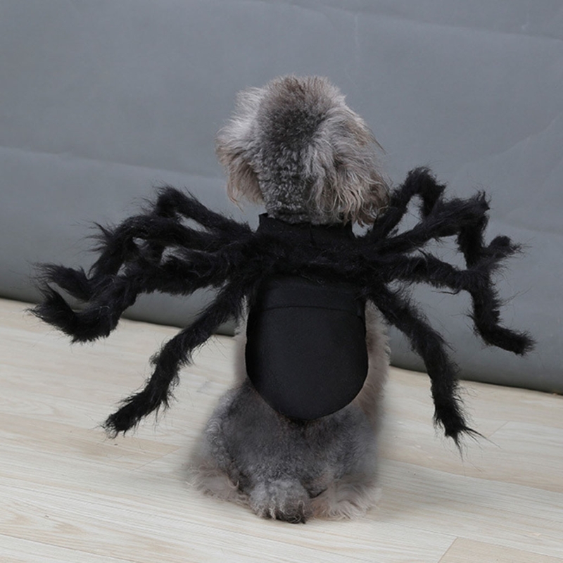 594C Halloween Dog Spider Costume Theme Party Decoration Dog Cat Cosplay Dress Outfit