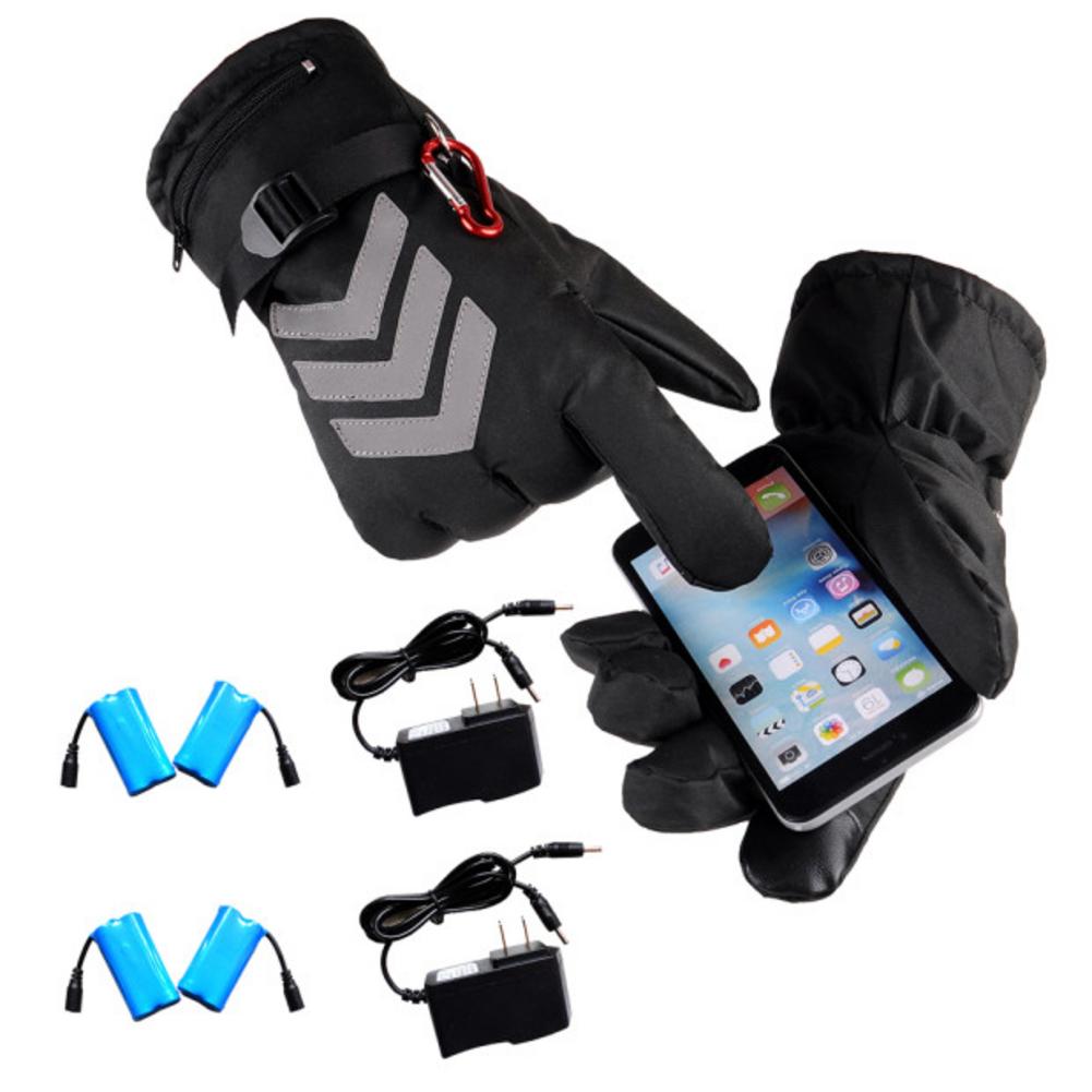 Sneeuwscooter ski verwarmde handschoenen snowboarden thermische handschoenen sneeuw wintersport motor mannen vrouwen wanten verwarmde batterij handschoenen: B