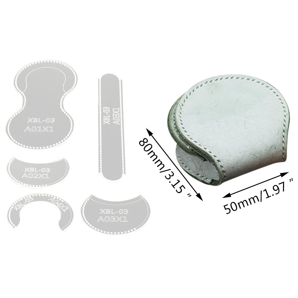 Acrylic Stencil Template DIY Leather Bags Handmade Craft Key Coin Purse Earphone Bag Mini Coin Bag DIY Sewing Pattern Stencils