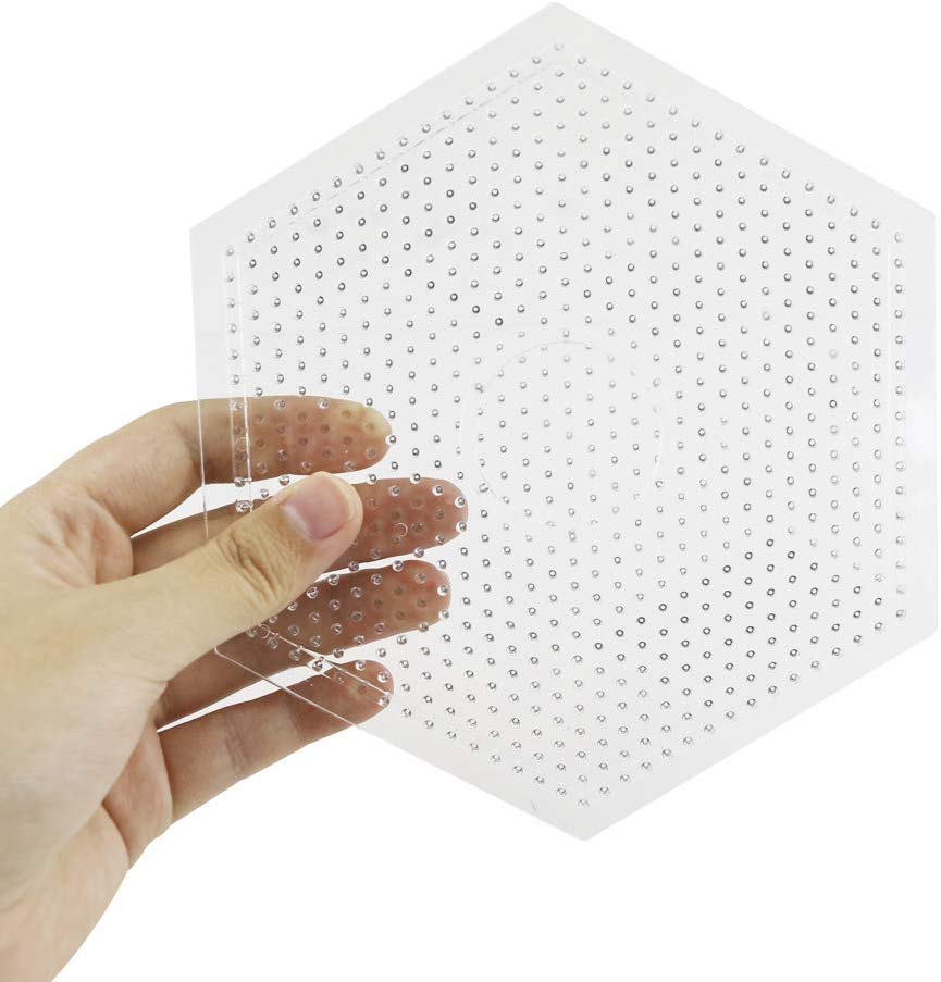 6Stck 5mm Hama Perlen Pegboards Große Klare Kunststoff Sicherung Perlen Bretter Mit 6 Bügeln Papier/2 Weiß perlen Pinzette Für DIY Puzzle