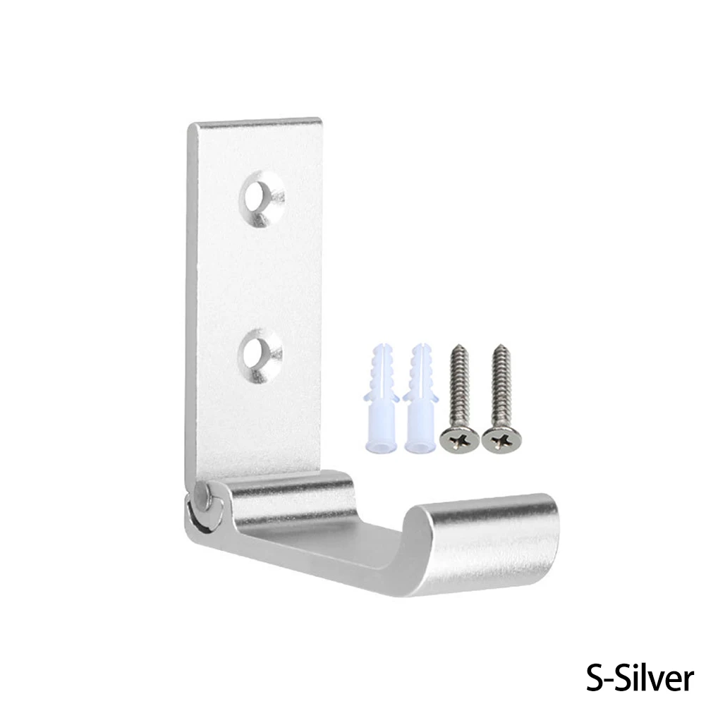 Gancho plegable de aleación de aluminio para pared, gancho oculto para bata, abrigo, baño, cocina, toalla con tornillos, 1 Juego: Oro