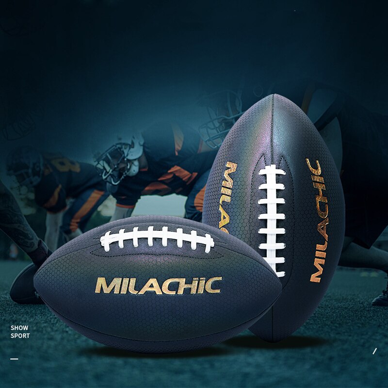 Balón de Rugby de fútbol americano, resistencia, tamaño 9/6 /3, fútbol americano, equipo de práctica de entrenamiento, deportes, Rugby, luminoso, reflectante