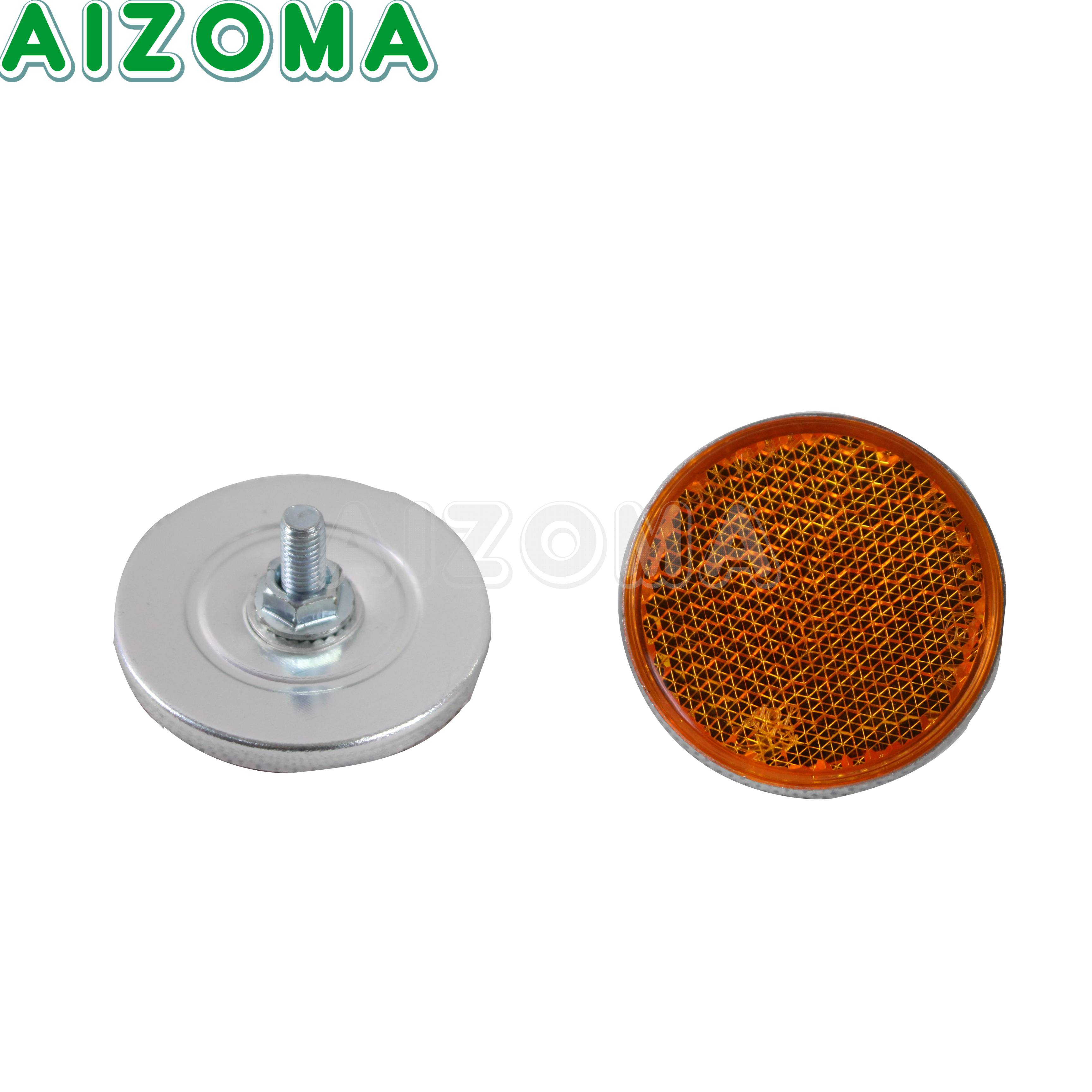40 mm runder, anschraubbarer Reflektor, reflektierende Warnplatte, Aufkleber, Schilderfolie, universell für Motorräder, ATV, Schmutz Fahrräder, Rolle