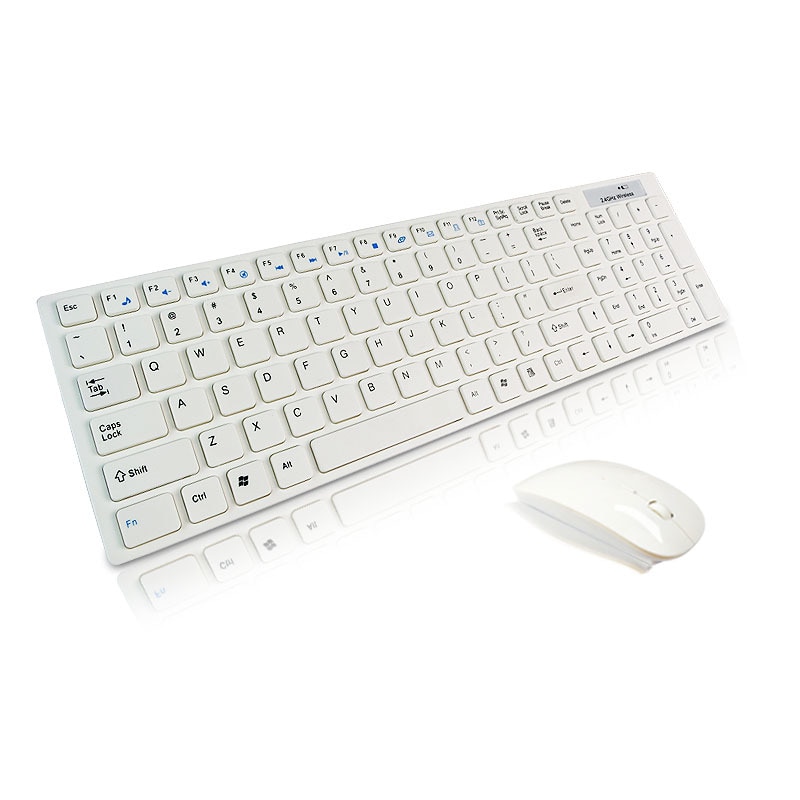 Keyboard mouse office dedicated black and white 2.4g ultra-thin flat fruit wireless keyboard and mouse set photoelectric