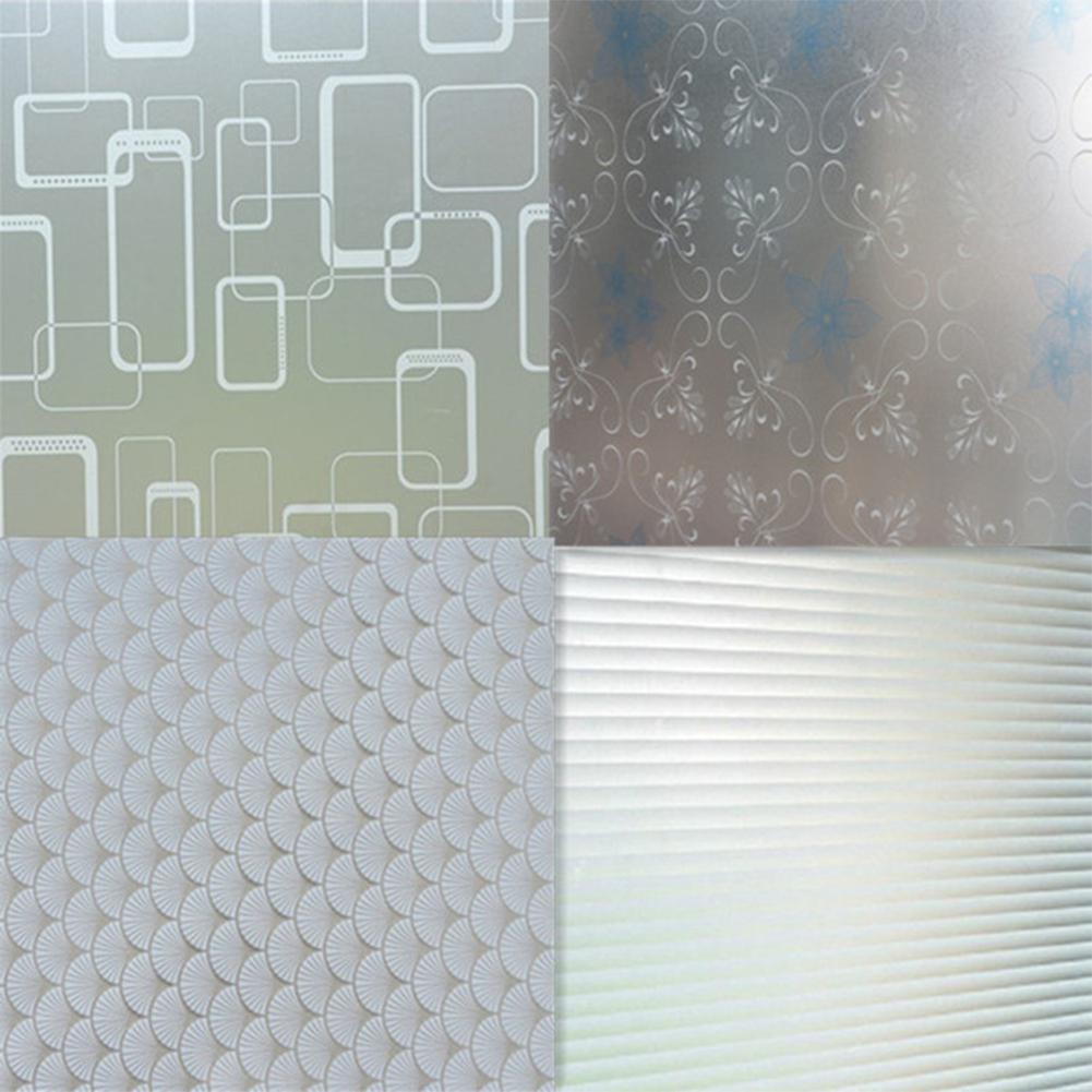 Kuulee 2mx 45cm pvc vanntett frostet glass film klistremerke til baderomsvindu privat privatliv