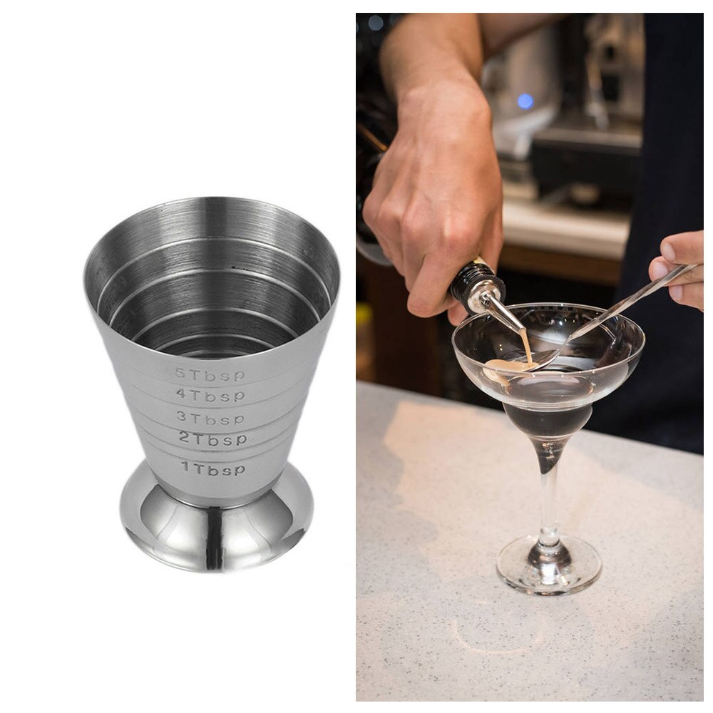 Practical Party 75ml Measuring Shot Cup Ounce Jigger Bar Cocktail Drink Mixer Liquor Measuring Cup Mojito Measurer Steel Mug