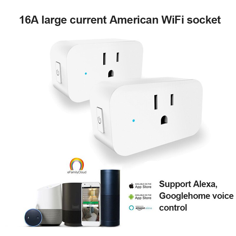 US Smart Home Socket Plug WIFI Version Wireless Remote Socket Adaptor Power On And Off For Phone IOS Android Google Home Alexa