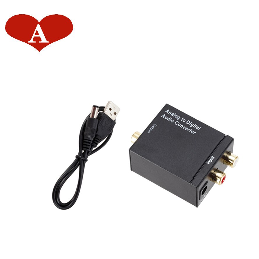 Nyeste analog til digital adc konverter optisk coax rca toslink lyd lydadapter spdif adapter til apple tv til xbox 360 dvd: Usb