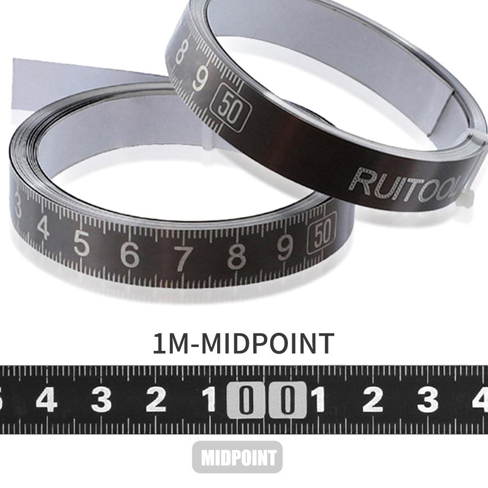 Grey Practical Sturdy Durable Scale Tape Stainless Steel Tape Stained Steel Ruler Meter Dial Parts Measure Gauge Instrument