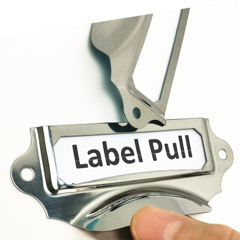 5 Stks/partij Antiek Messing Brons Metalen Label Pull Frame Handvat Bestand Naam Kaarthouder Voor Meubels Kast Lade Doos case Bin