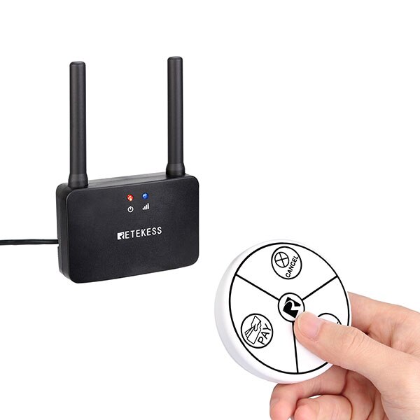 Retekess Waiter Calling System Wireless Call Self-Powered Waterproof Call Button and Signal Amplifier for Cafe Restaurant: TD014-TD023
