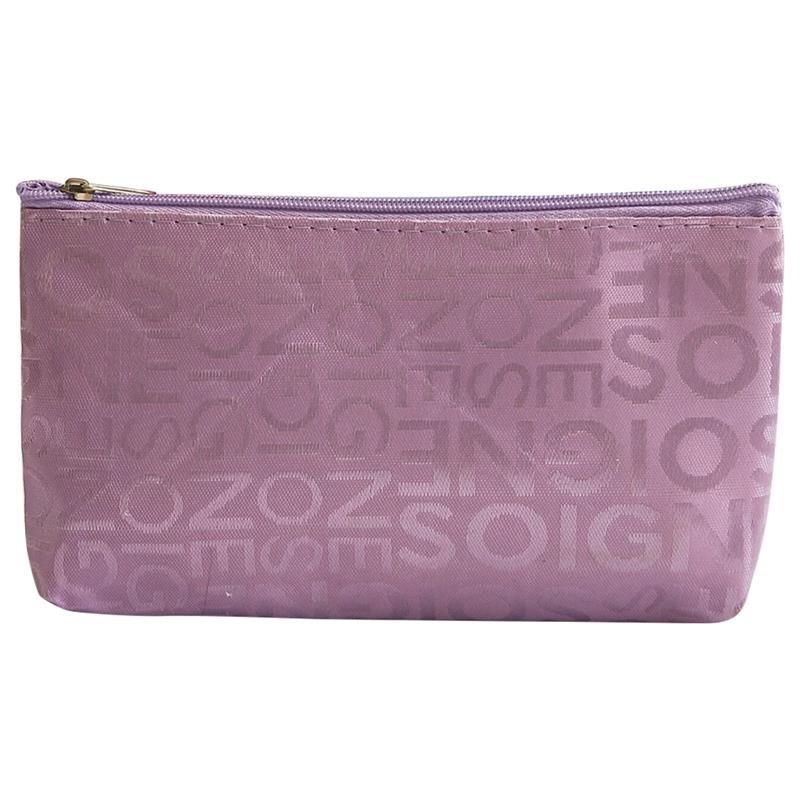 Neue Casual Make-Up Tasche Große Kapazität Brief Druck Tragbare Brief Drucken Zipper Kosmetik Tasche Kultur Beutel Für Reise: Light Purple