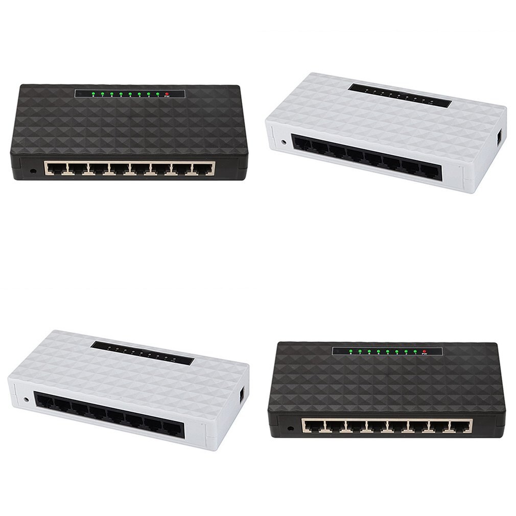 8-port Wireless Network Switch Gigabit Lan Poe Ethernet Hub Adapter Ethernet Switch EU/US PLUG Cn(origin) Black/white Plastic 10