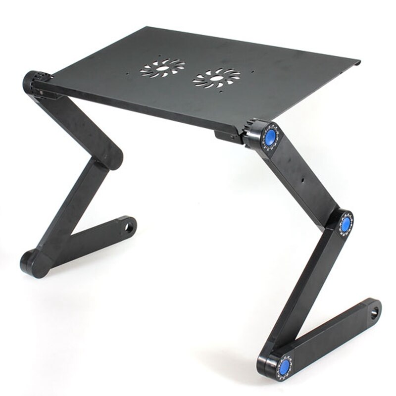 GNSDA Table Mate Foldable TV Tray, Adjustable TV Tray, TV Dinner Tray on Bed & Sofa, Comfortable Folding Table with 6 Height, 4 Tilt Angle Adjustments