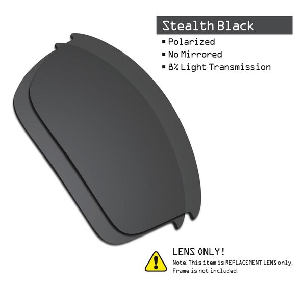 SmartVLT Polarized Replacement Lenses for Oakley Bottle Rocket Sunglasses - Multiple Options: Stealth Black