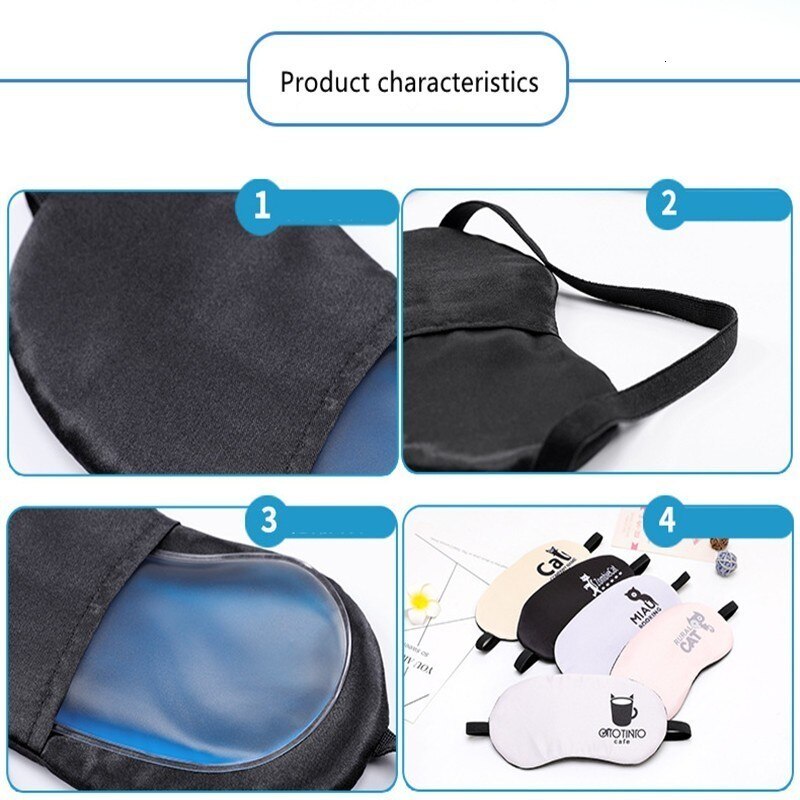 Froid refroidissement glace oeil masque Stress relaxant soulagement sommeil bandeau dessin animé sommeil yeux glace lunettes masque de couchage