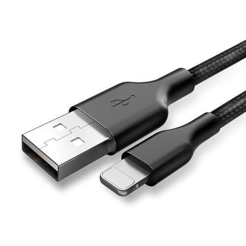 Hurtig opladningskabel til apple iphone xr xs max x telefonkabel til iphone 8 7 6s 5s 5 6 plus ipad mini telefon opladningsdatakabler: Til iphone sort / 1m