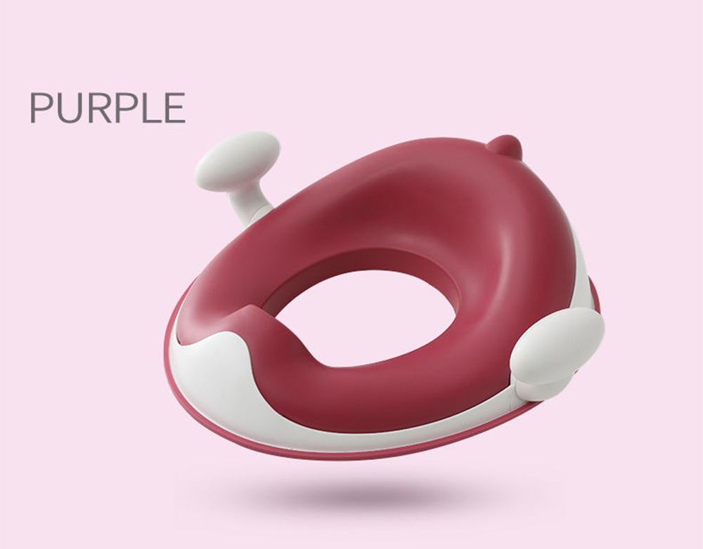 Amtoy Baby Zindelijkheidstraining Wc-bril Met Zachte Kussen Handgrepen, Haute Collectie, dubbele Anti-Slip En Splash Guard: TYPE 1 Purple