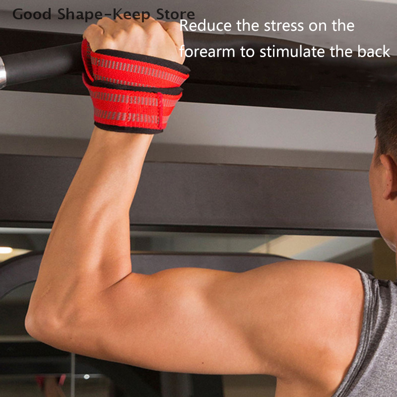 1 Pair Weightlifting Hand Belt Anti-Slip Sport Fitness Wrist Wraps Straps Gym Support Lifting Grip Belt Fitness Bodybuilding