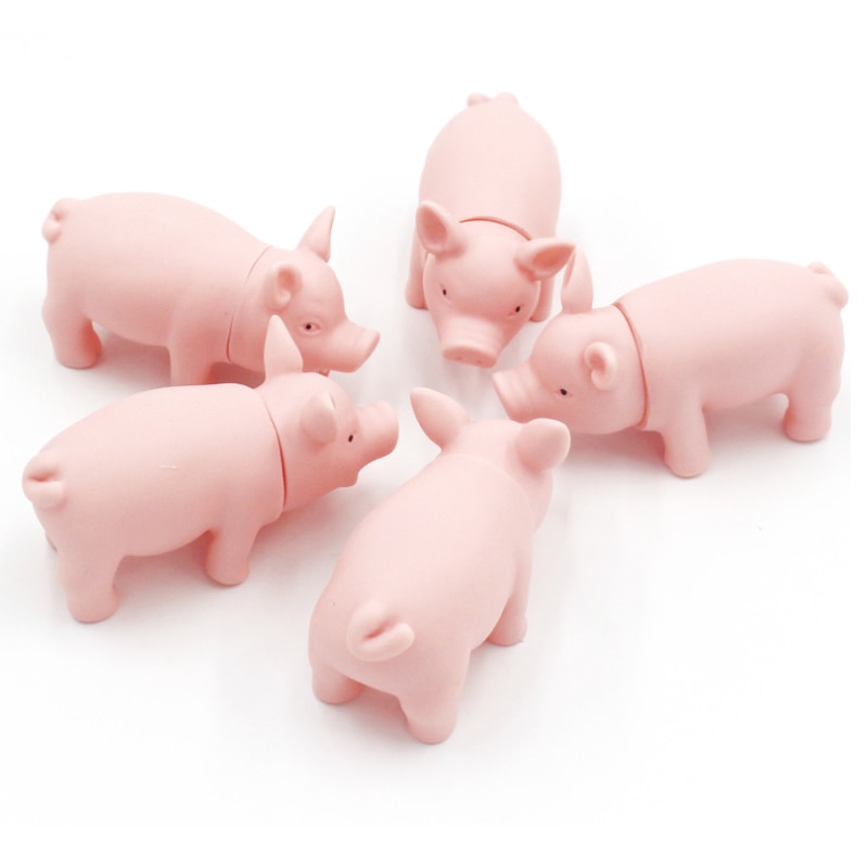1pc tygge squeaker squeaky play lyd gris skrig simulere interaktiv simuleringsmodel gris hund kat gummi gris legetøj tilbehør
