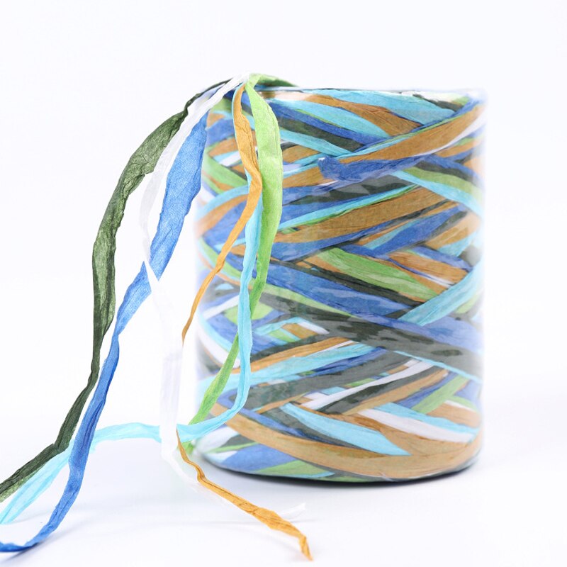 80Meter Colorful Natural Raffia Straw Yarn Ribbon For Wrapping Box Bouquet Decor Baking Box Packing Party Candy Rope: 7