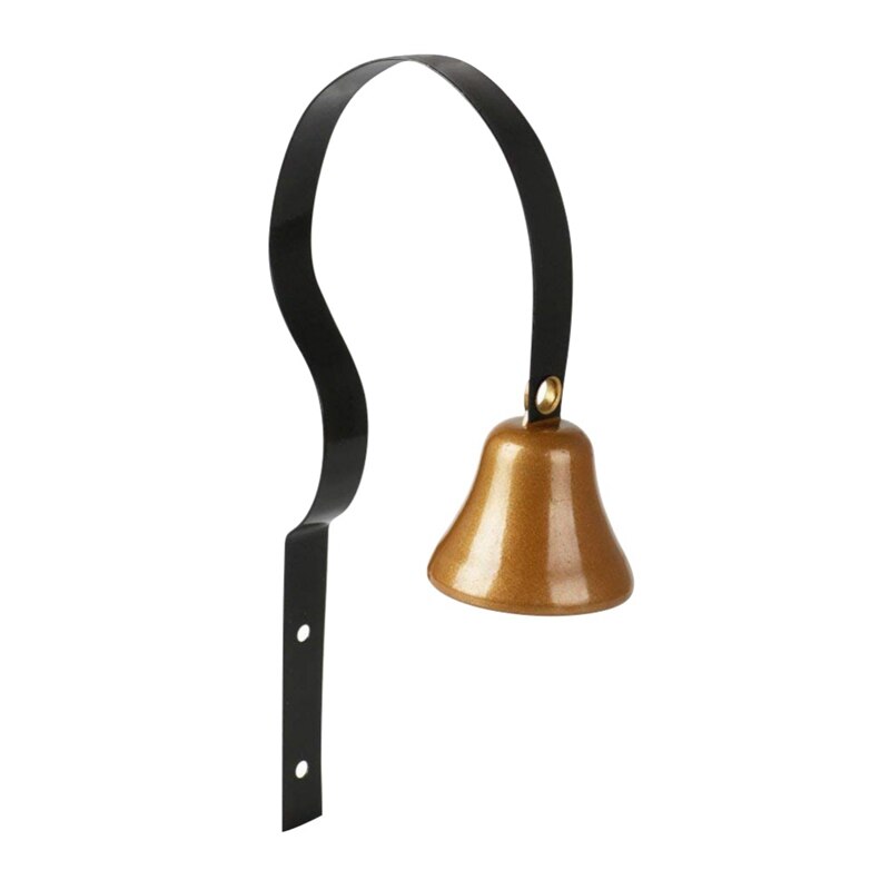 Antik husdjur hundklockor väggmonterad jingle bell metall butikshandlare dörrklocka hund utbildning klocka heminredning: Svart