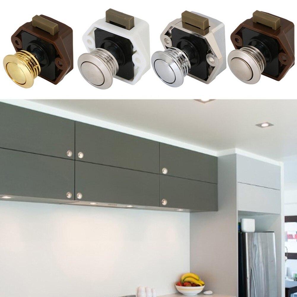 Cupboard Door Catch Lock Drawer Puller Button Caravan Lock Catch Aluminium For Home Decoration Hardware