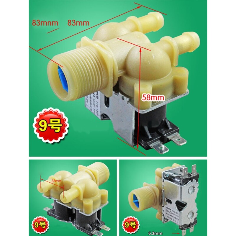 Universal Washing Machine Water Double Inlet Valve Home Electrical Appliance Durable Replacement Parts