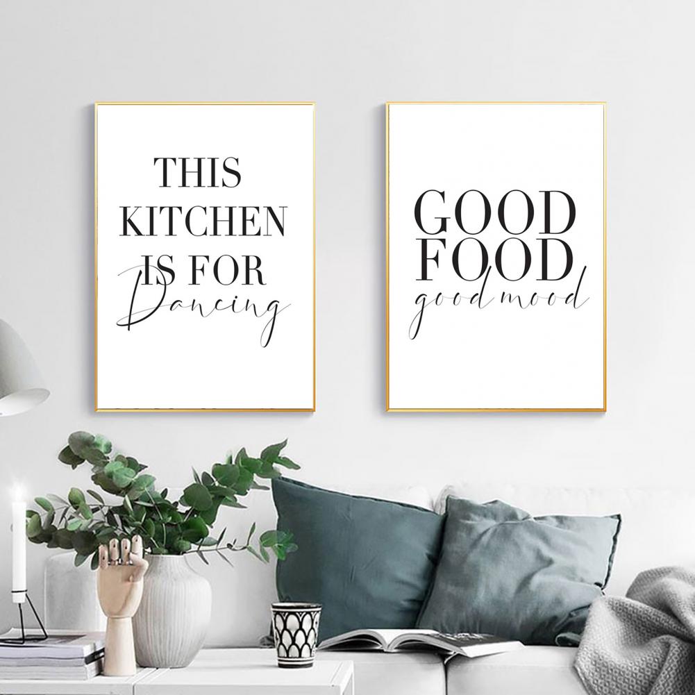 Frameless Picture Beautiful Black White Words Wall Art Poster Professionally Printed Decorative Wall Art Poster