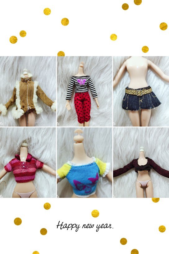 Monstering High Doll Dressing Soft Casual Wear Handmade Clothes Outfit Doll Clothing Set Girl Playing House Toys b6